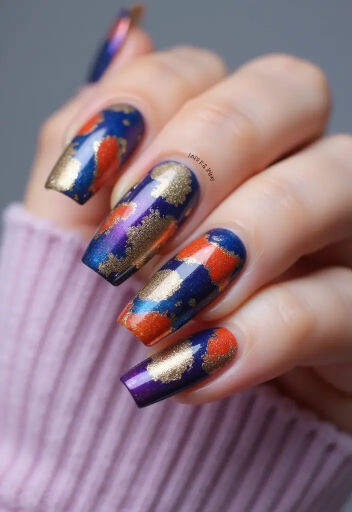 22 Aesthetic Nail Tech Ideas for Pro - 10. Abstract Nail Art