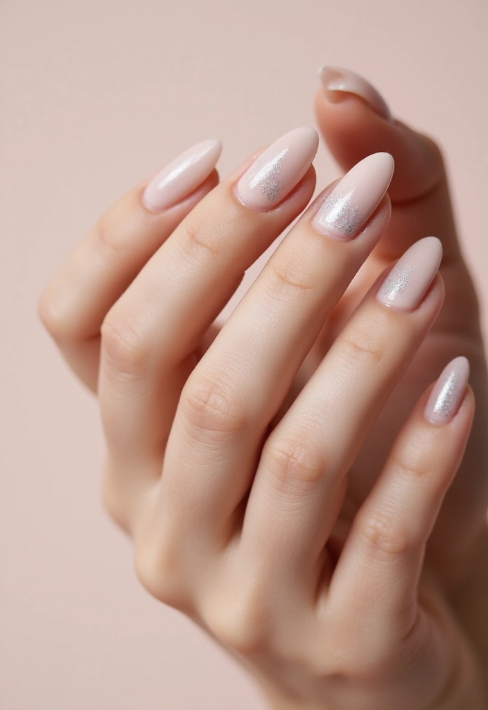 22 Aesthetic Nail Tech Ideas for Pro - 15. Soft Glitter Tips