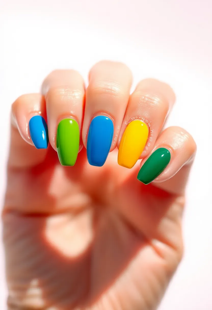 22 Aesthetic Nail Tech Ideas for Pro - 17. Color Block Nails