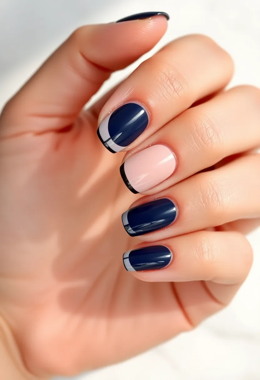 22 Aesthetic Nail Tech Ideas for Pro - 20. Chic Half Moon