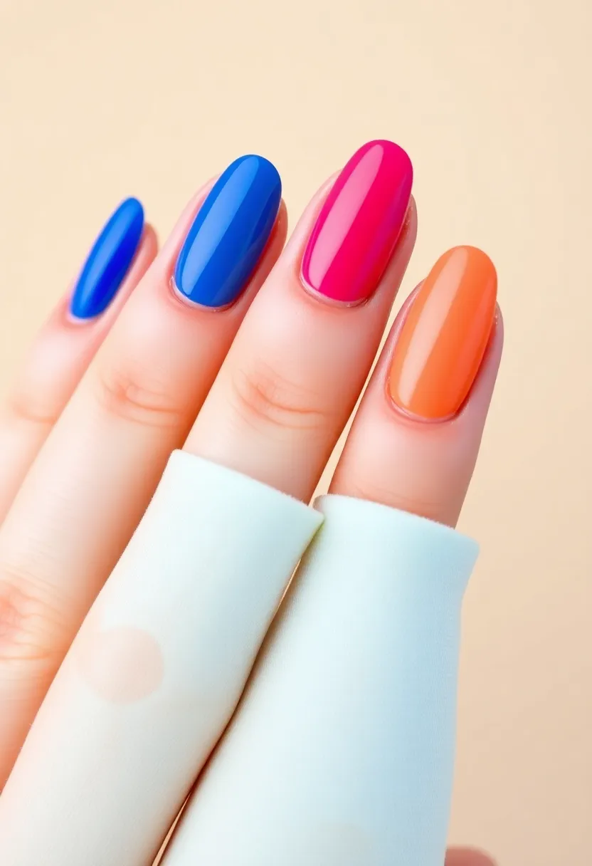 22 Aesthetic Nail Tech Ideas for Pro - 21. Coupled Colors