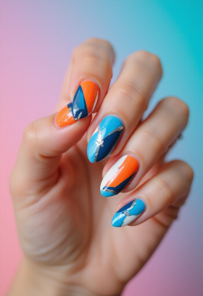 22 Aesthetic Nail Tech Ideas for Pro - 4. Geometric Lines