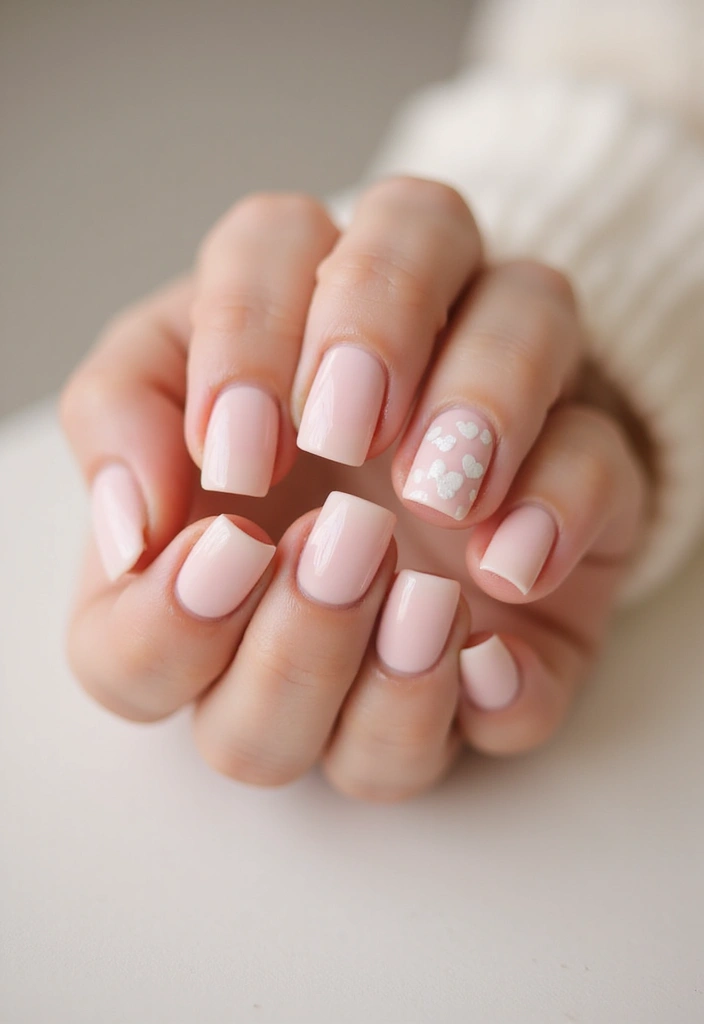 22 Chic Short Square Nail Ideas for Modern Minimalists - 20. Simple Hearts