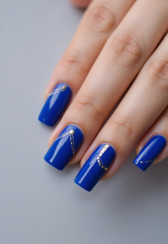 22 Chic Short Square Nail Ideas for Modern Minimalists - 6. Metallic Accents
