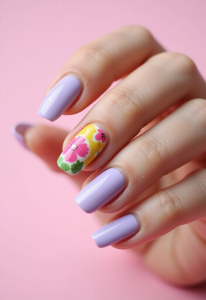 22 Easy Nail Sticker Ideas for Instant Artful Transformations - 1. Floral Frenzy