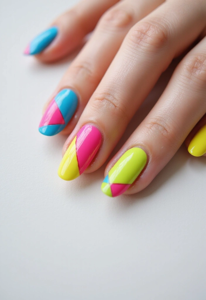 22 Easy Nail Sticker Ideas for Instant Artful Transformations - 12. Color Blocking
