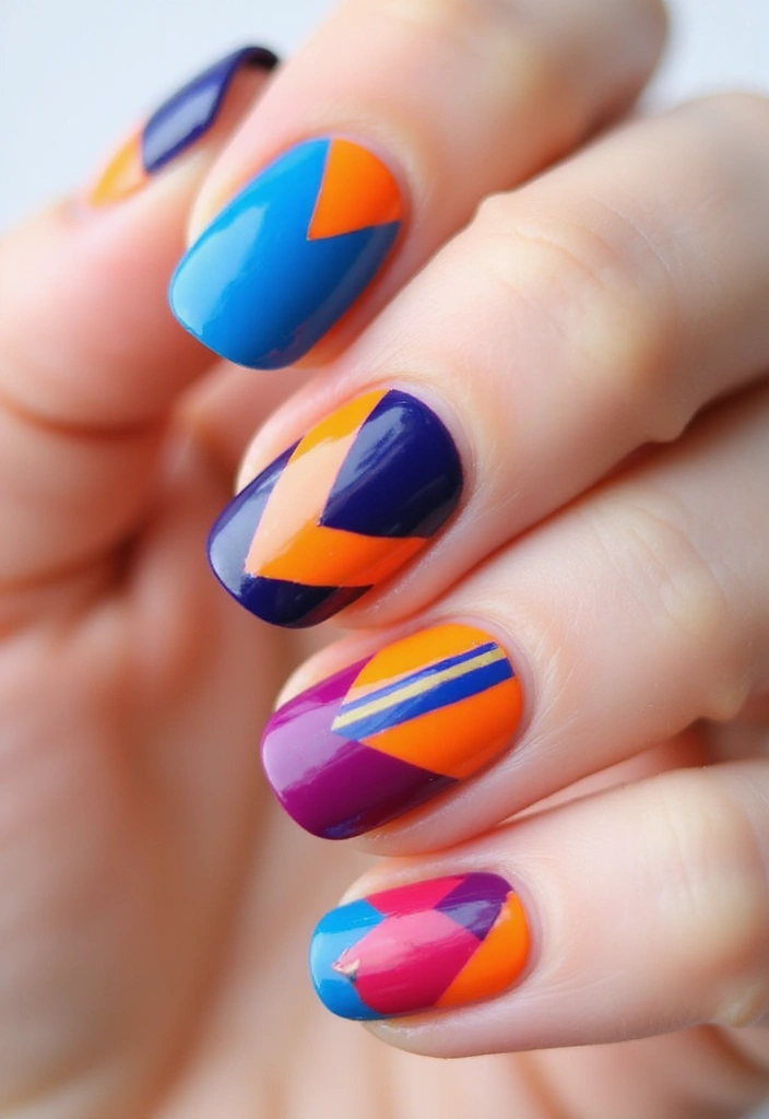 22 Easy Nail Sticker Ideas for Instant Artful Transformations - 2. Geometric Glam