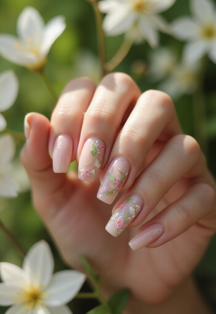 22 Ideal Nail Length Ideas for Ultimate Comfort and Killer Style - 9. Nature-Inspired Designs