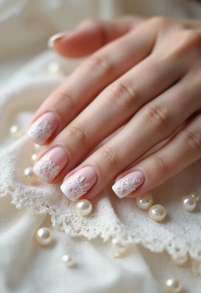 22 Initial Nail Ideas for Personalized - 13. Lace Initials