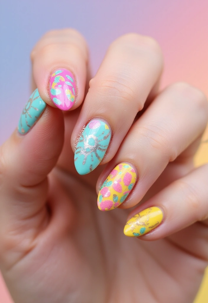 22 Initial Nail Ideas for Personalized - 14. Abstract Initials