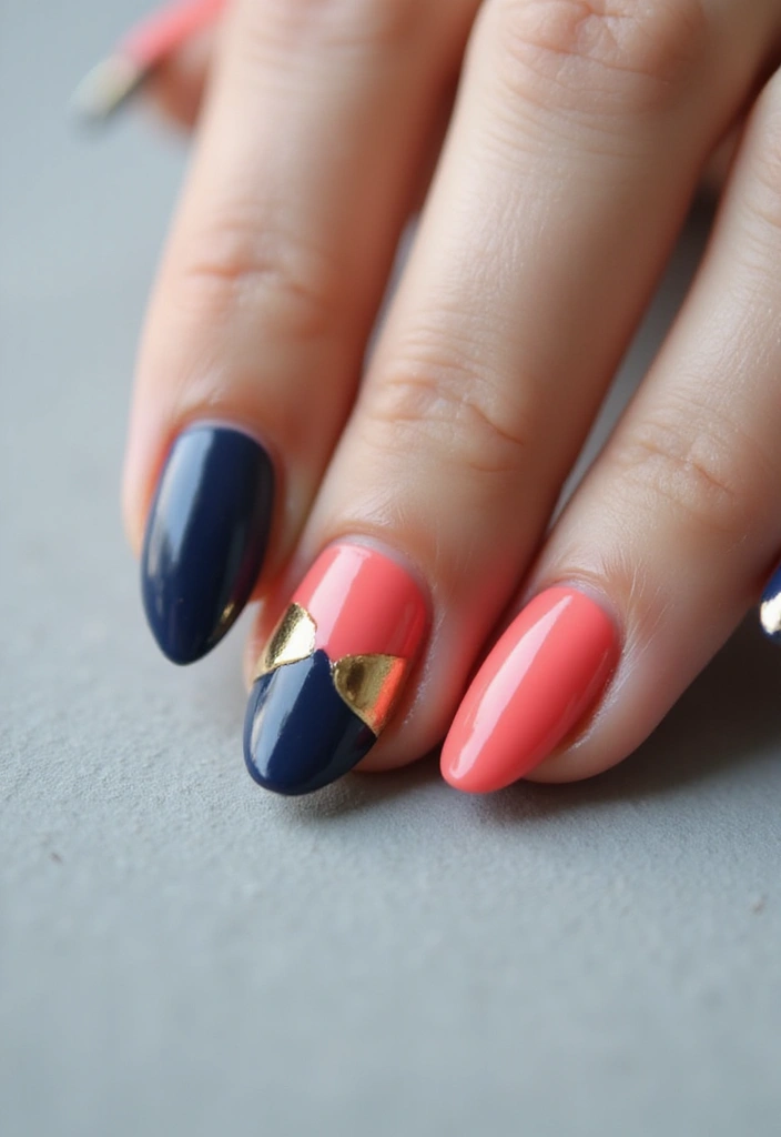22 Initial Nail Ideas for Personalized - 8. Geometric Initials