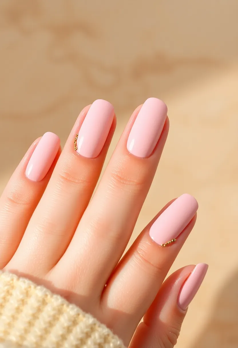 22 Luxurious Gold Acrylic Nail Ideas for Royal Radiance - 20. Dainty Gold Chains