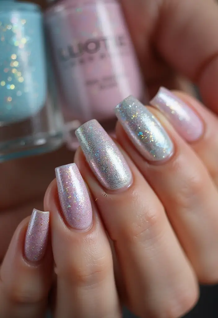 22 Nails-Only Ideas for Focused Fun - 1. Glittering Glamour