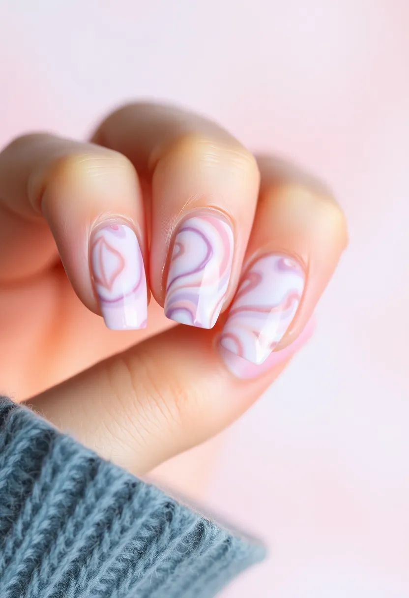 22 Nails-Only Ideas for Focused Fun - 20. Artistic Marbling