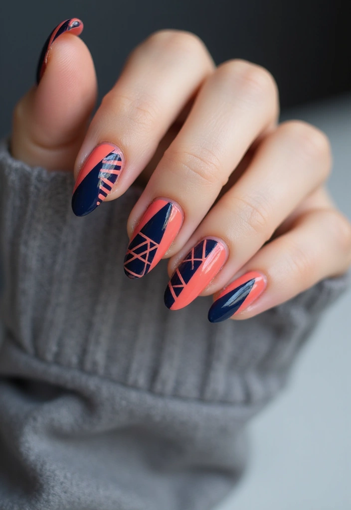 22 Nails-Only Ideas for Focused Fun - 3. Geometric Chic