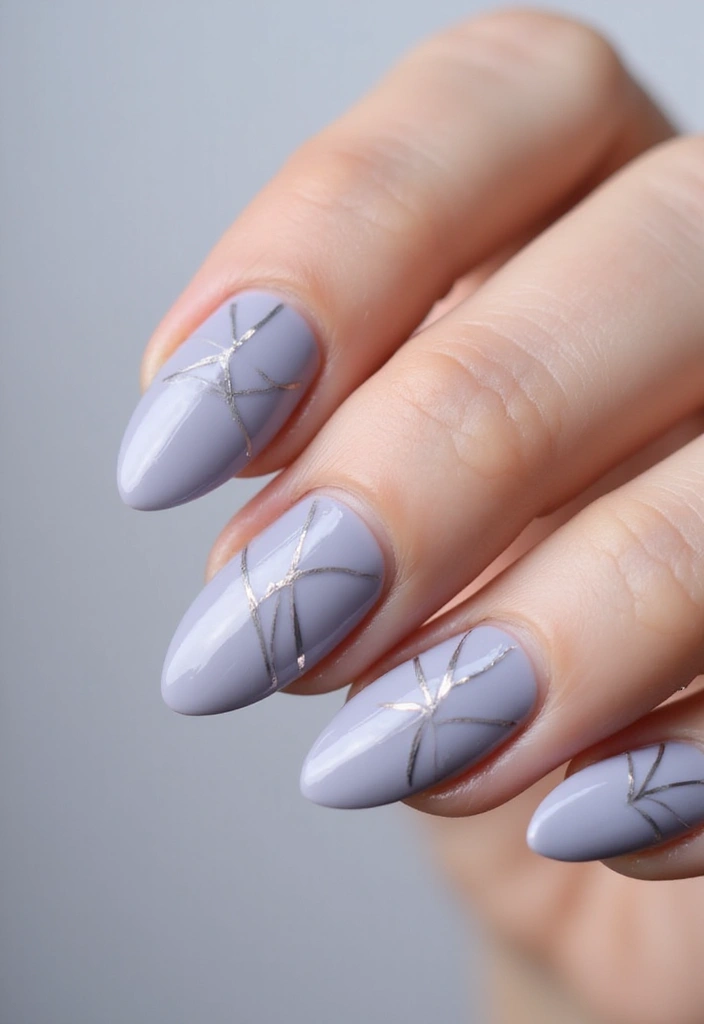 22 Natural Nail Ideas for Healthy Minimalist Beauty - 19. Lavender Gray with Subtle Stripes