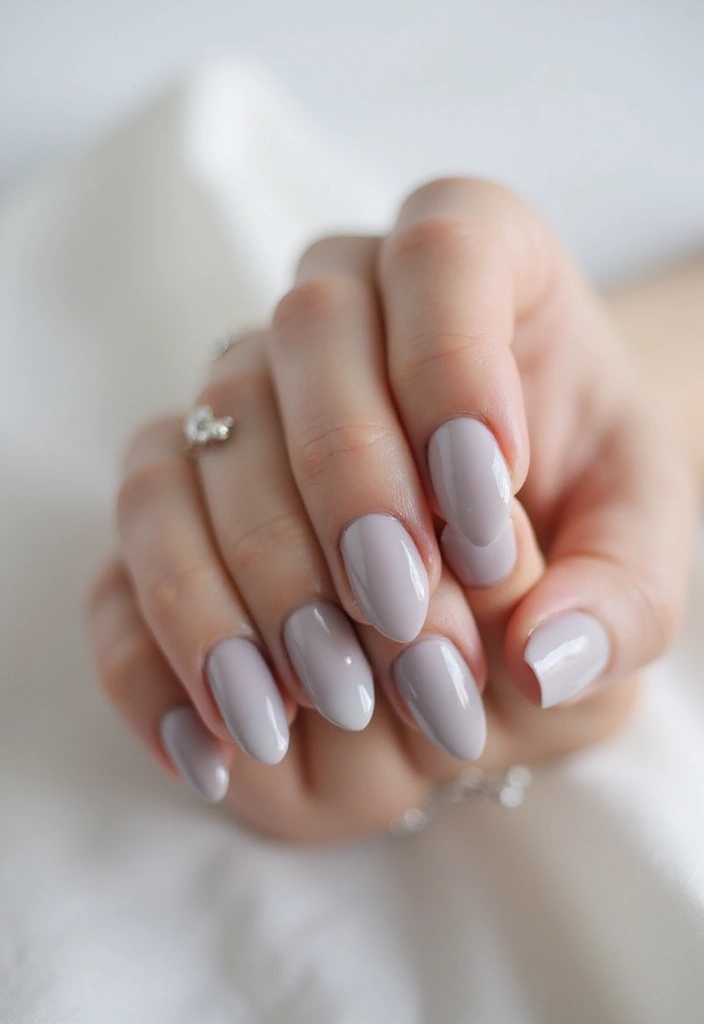 22 Natural Nail Ideas for Healthy Minimalist Beauty - 22. Misty Gray with Subtle Gradient