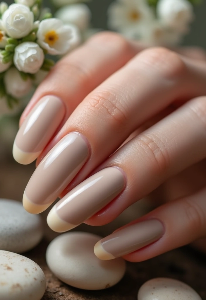 22 Natural Nail Ideas for Healthy Minimalist Beauty - 3. Matte Nude with Glossy Tips