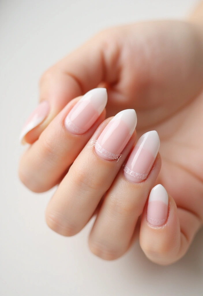 22 Natural Nail Ideas for Healthy Minimalist Beauty - 6. Clear Polish with a Colored Nail Band