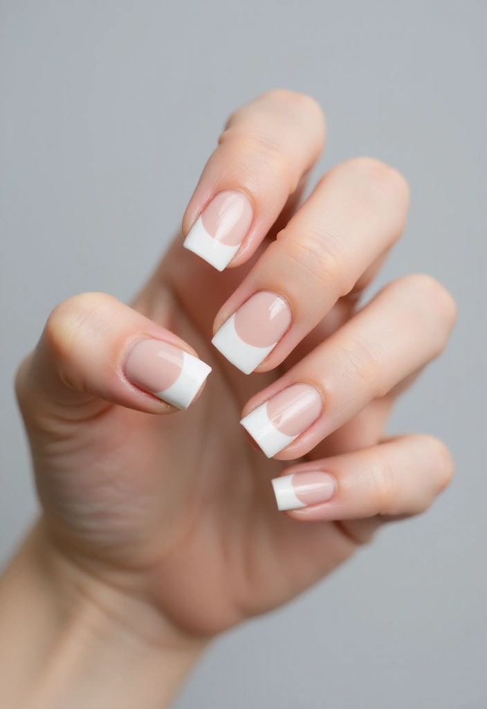 22 Practical Short Nail Ideas for Busy Bosses - 1. Classic French Tips