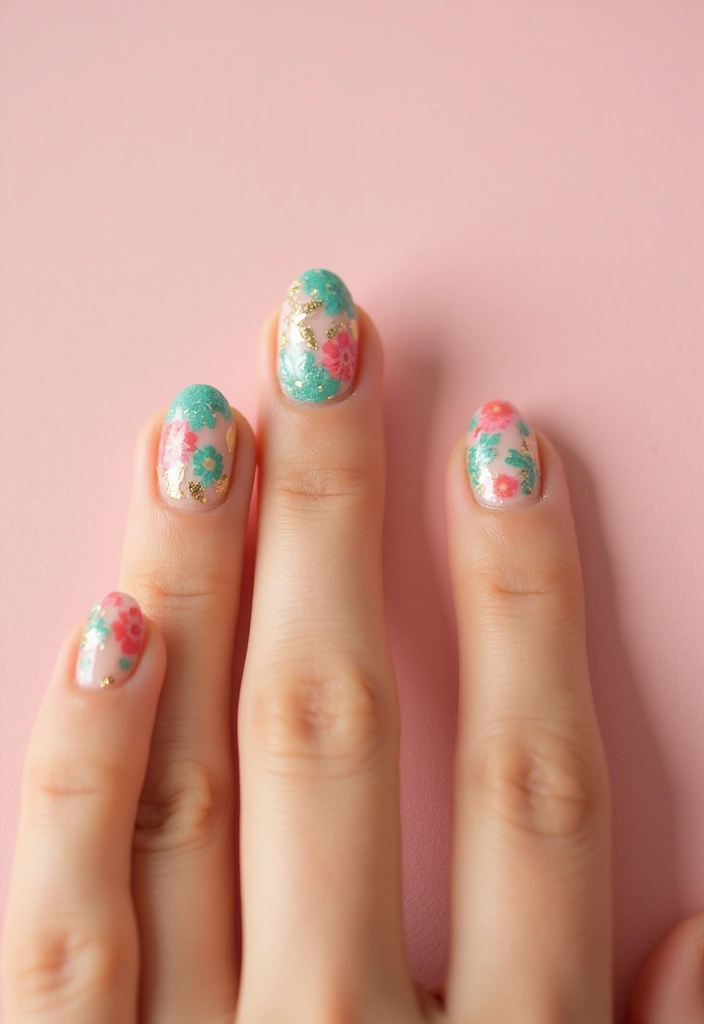 22 Practical Short Nail Ideas for Busy Bosses - 12. Nail Art Stickers