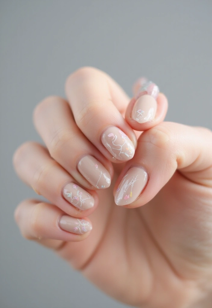 22 Practical Short Nail Ideas for Busy Bosses - 21. Dainty Line Art