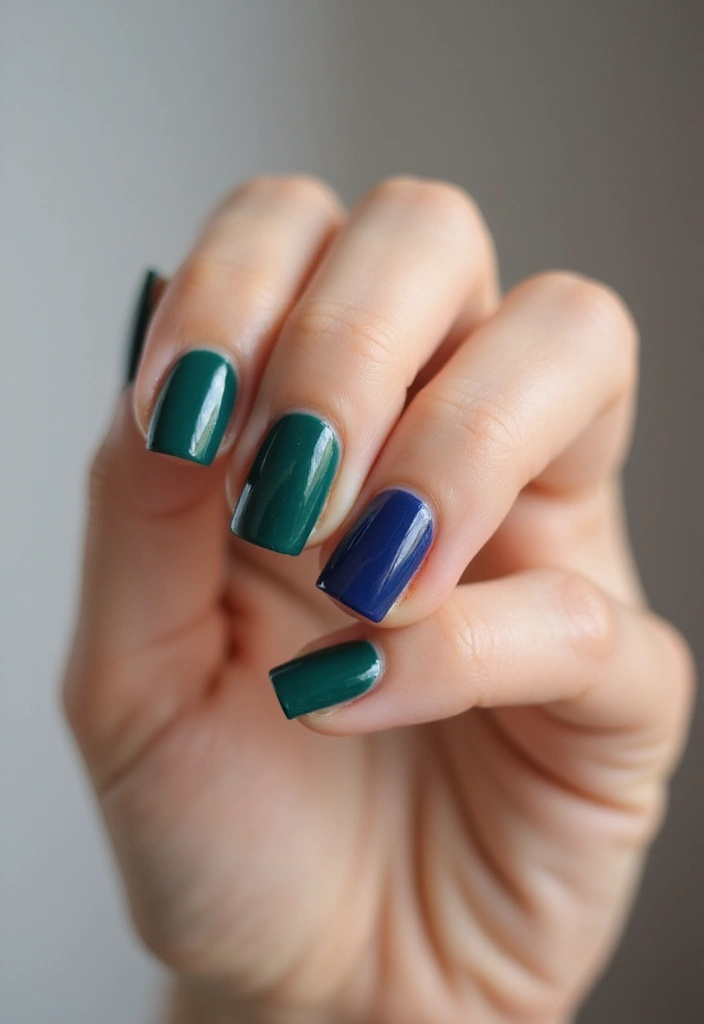 22 Practical Short Nail Ideas for Busy Bosses - 6. Jewel Tones