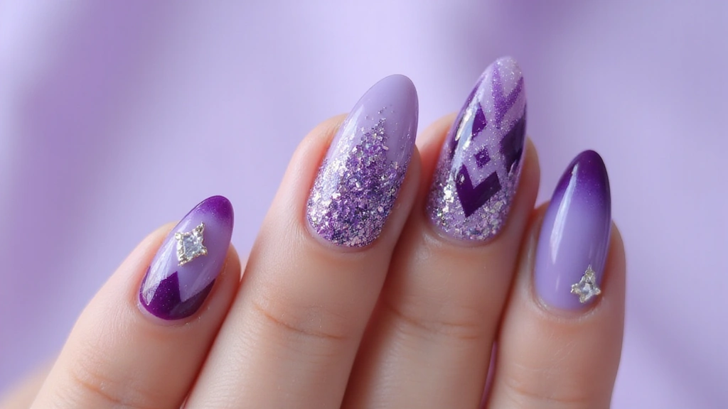 22 Purple Acrylic Nail Ideas for Vibrant Royal Vibes