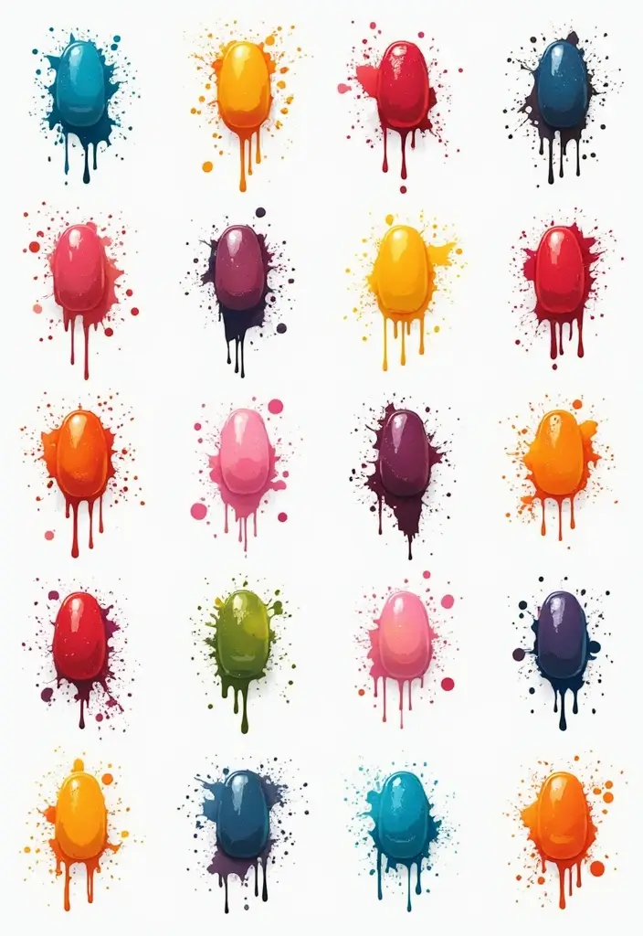 22 Versatile Nail Template Ideas for Epic DIY Nail Art Mastery - 17. Splatter Art