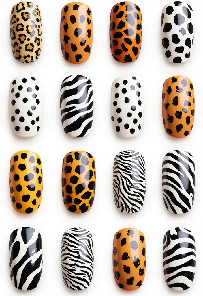 22 Versatile Nail Template Ideas for Epic DIY Nail Art Mastery - 4. Animal Prints