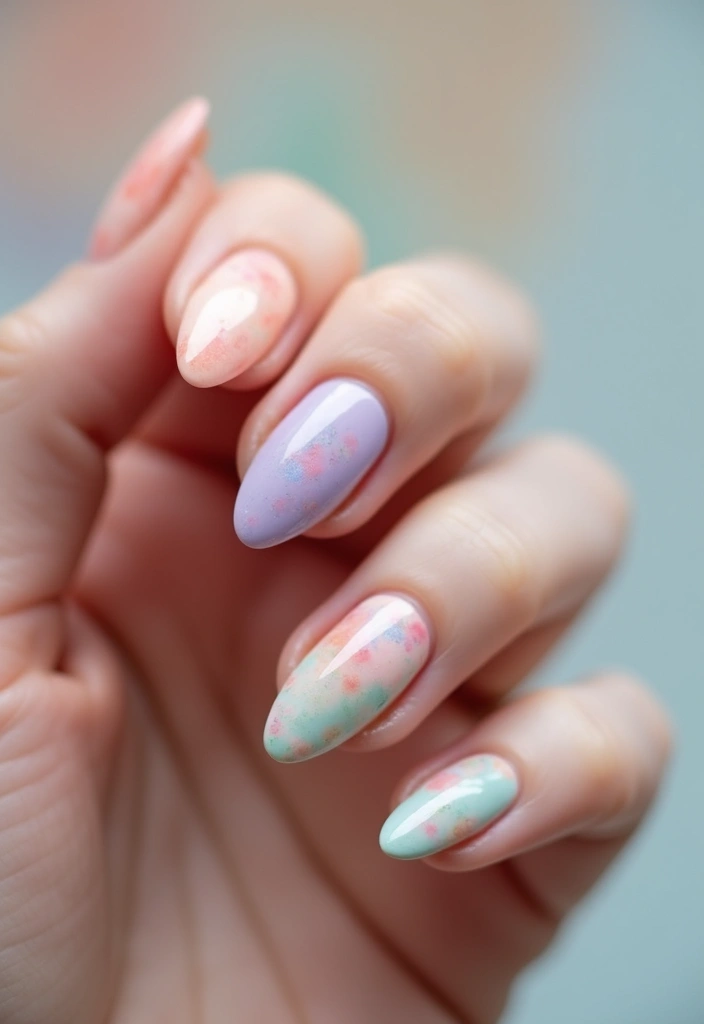 22 Whimsical Spring Nail Designs to Spark Joy and Creativity - 11. Watercolor Wonders