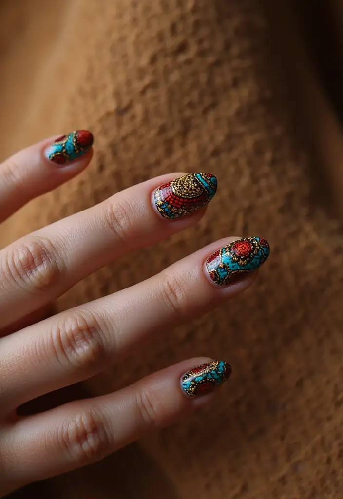 22 Whimsical Spring Nail Designs to Spark Joy and Creativity - 14. Cultural Inspirations