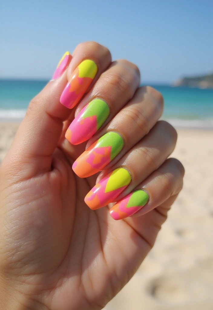 24 Playful Toe Nail Ideas for Ultimate Sandal-Ready Style - 12. Neon Pop