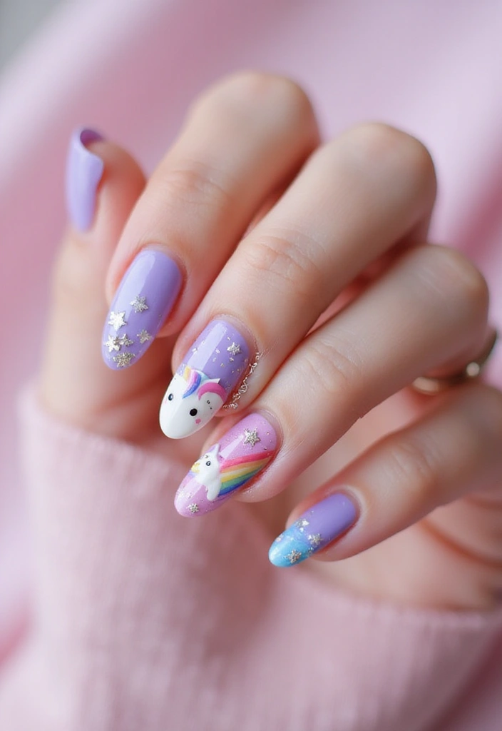 24 Playful Toe Nail Ideas for Ultimate Sandal-Ready Style - 21. Whimsical Unicorns