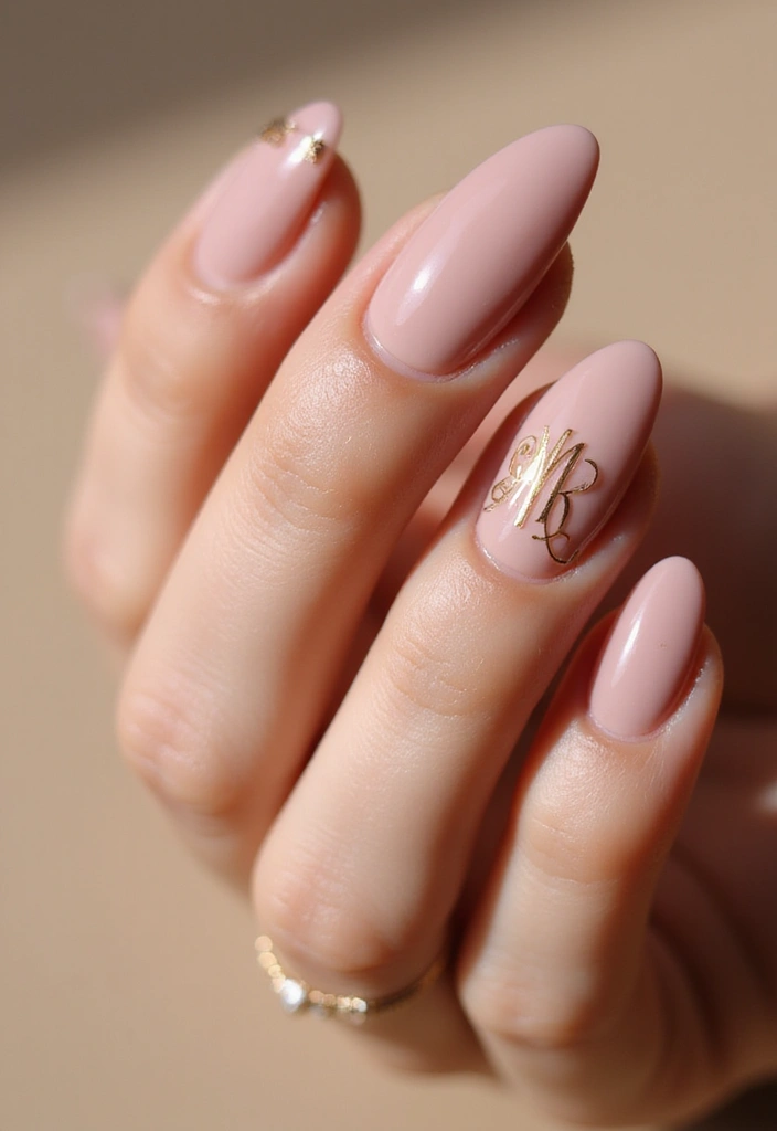 25 Acrylic Nails with Initials for Custom - 1. Monogram Magic