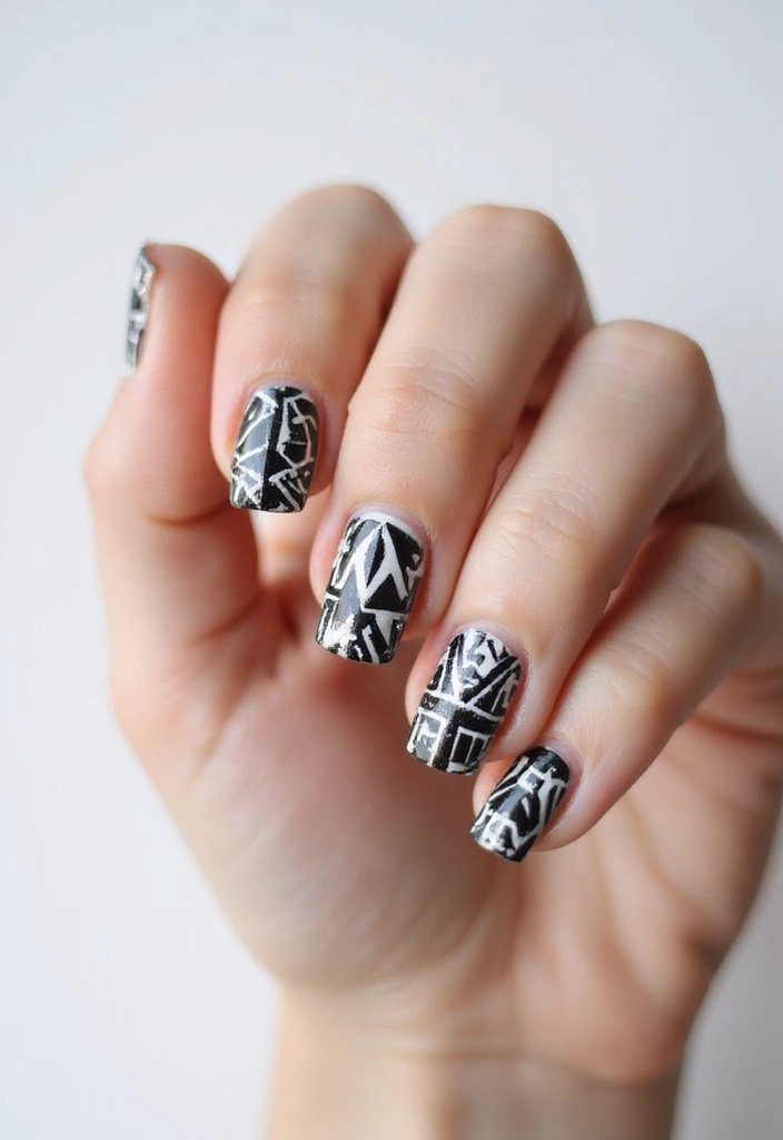 25 Charming Short Nail Ideas for Petite: Powerful Perfection - 2. Geometric Designs