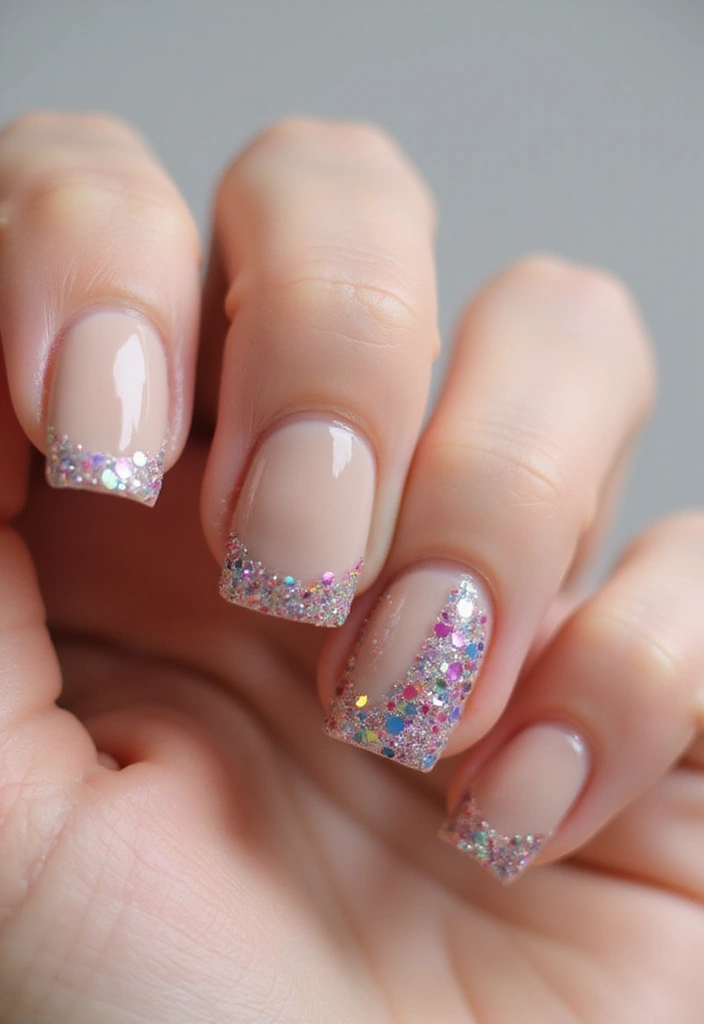 25 Charming Short Nail Ideas for Petite: Powerful Perfection - 8. Gorgeous Glitter Accents