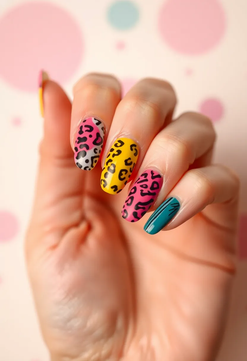 25 Complete Nail Set Ideas for Coordinated Captivating Looks - 21. Whimsical Animal Prints