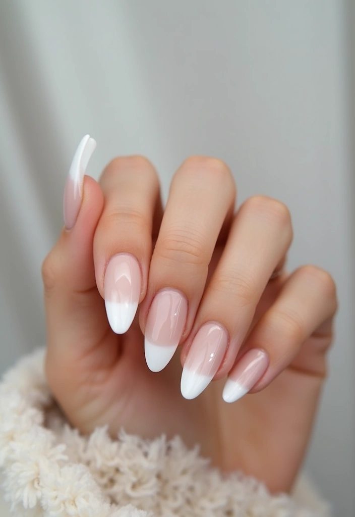 25 Elegant Long Acrylic Nail Ideas for Glam - 1. Classic French Tips with a Twist