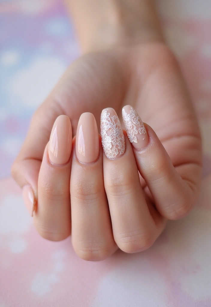 25 Elegant Long Acrylic Nail Ideas for Glam - 6. Stunning Venetian Lace