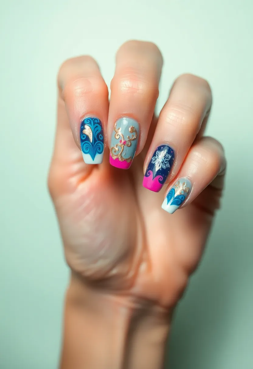 25 French Acrylic Nail Ideas for Timeless Elegance - 15. Artistic French Tips