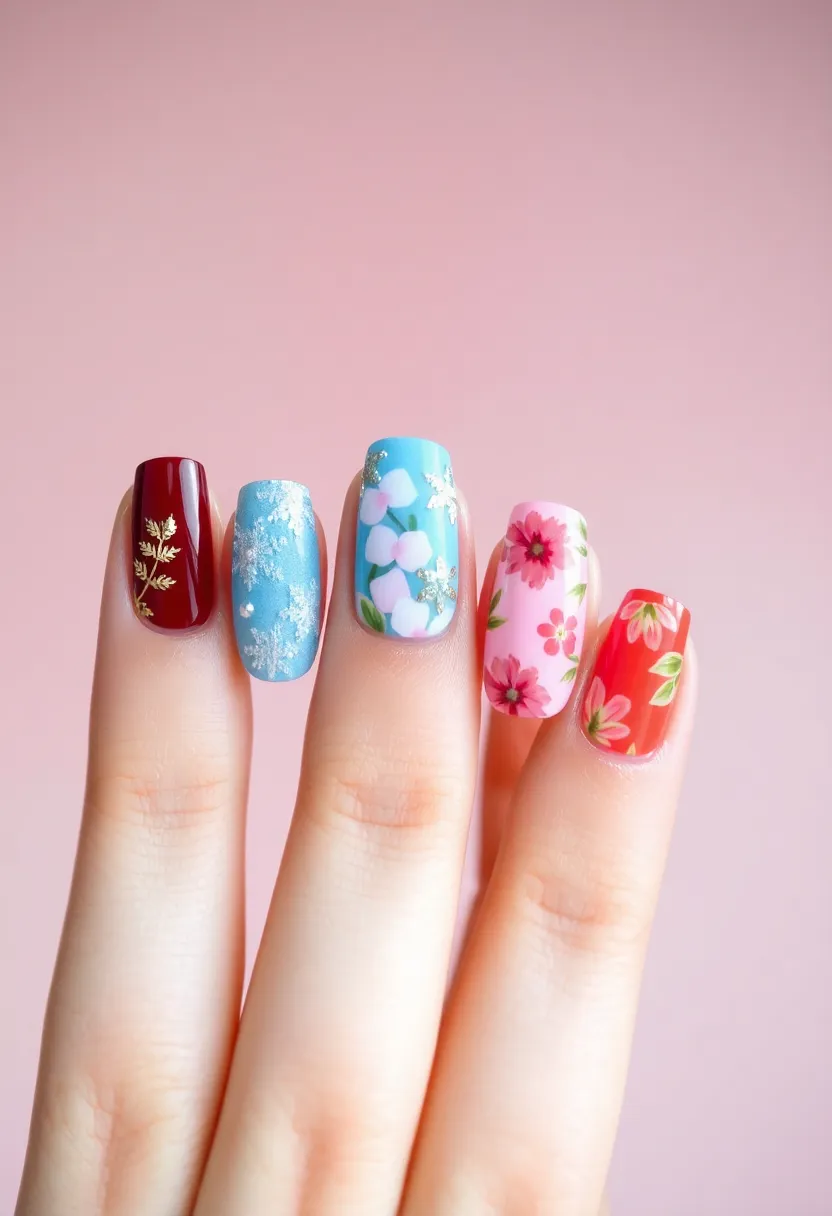 25 French Acrylic Nail Ideas for Timeless Elegance - 18. Seasonal French Tips