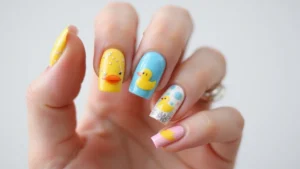 25 Fun Short Duck Acrylic Nail Ideas for Quirky Bold Statements