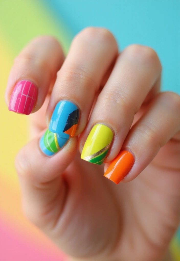 25 Irresistible Nail Shape Ideas to Transform Your Look in 2025 - 12. Color Block Delight