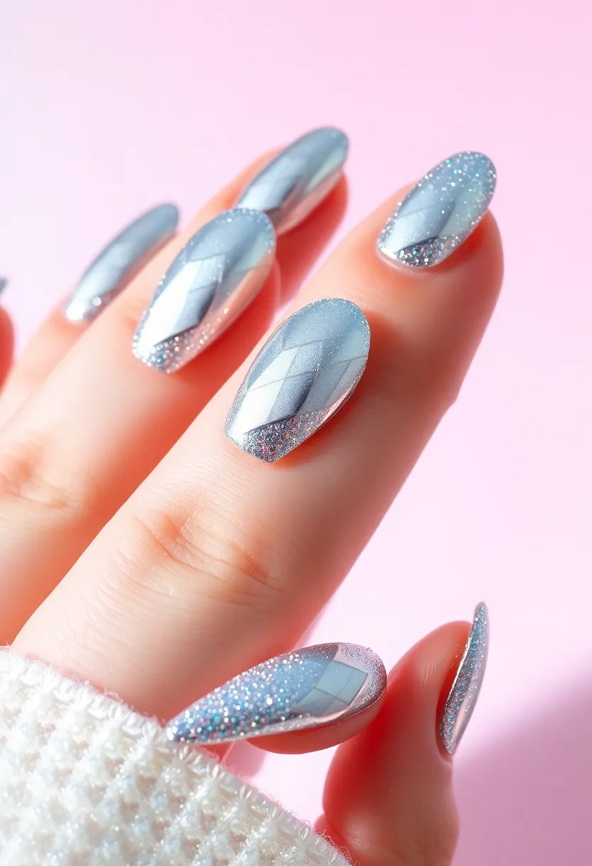 25 Irresistible Nail Shape Ideas to Transform Your Look in 2025 - 23. Reflective Surfaces