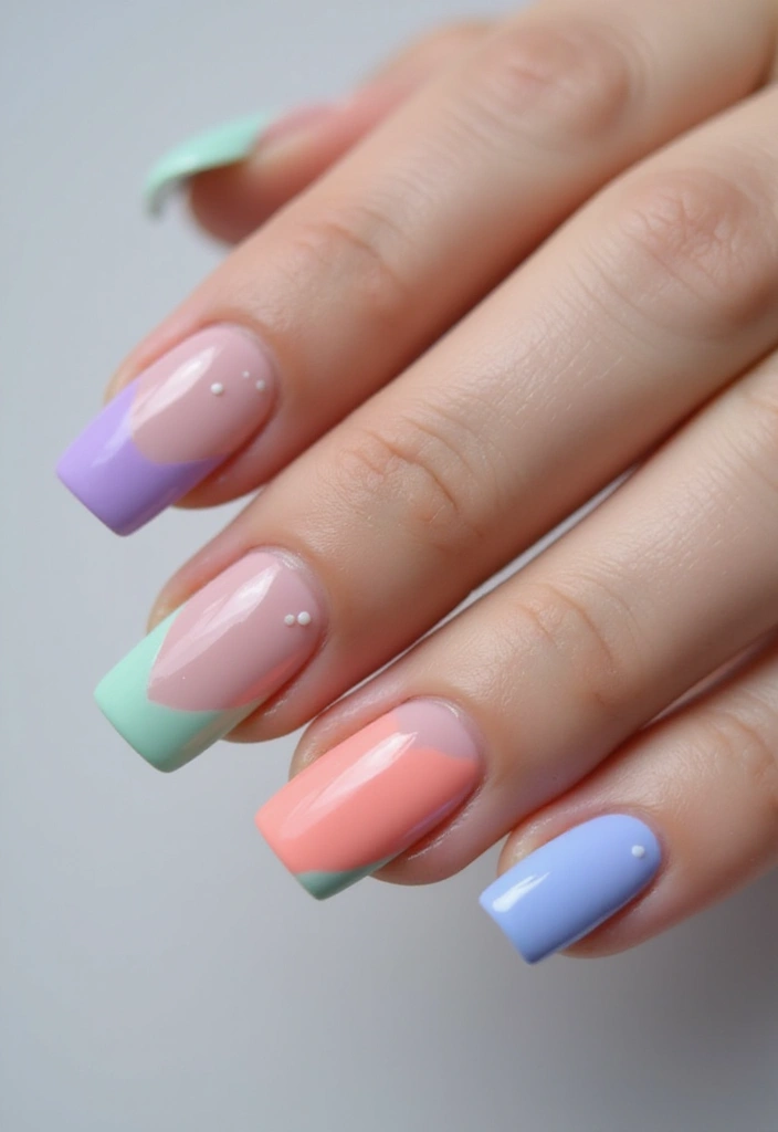25 Medium Square Acrylic Nail Ideas for Solid Style - 10. Classic French Twist