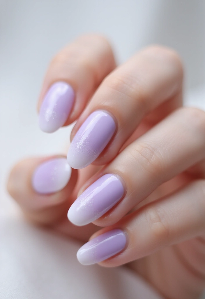 25 Mesmerizing Cat Eye Nail Ideas (Nail Mắt Mèo) for Hypnotic - 13. Soft Lavender Shimmer