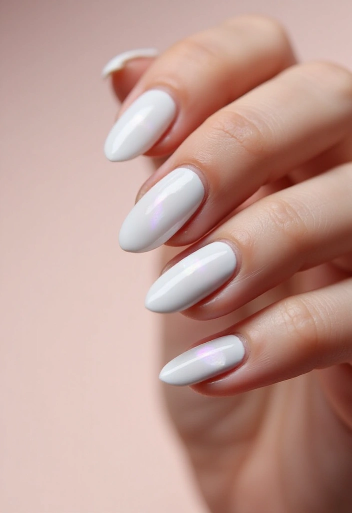 25 Mesmerizing Cat Eye Nail Ideas (Nail Mắt Mèo) for Hypnotic - 19. Chic White Cat Eye