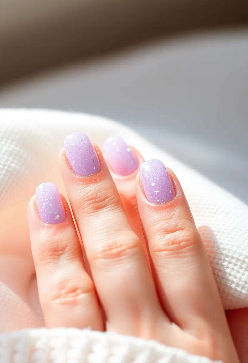 25 Mystical Purple Nail Ideas for Regal - 12. Fairy Dust