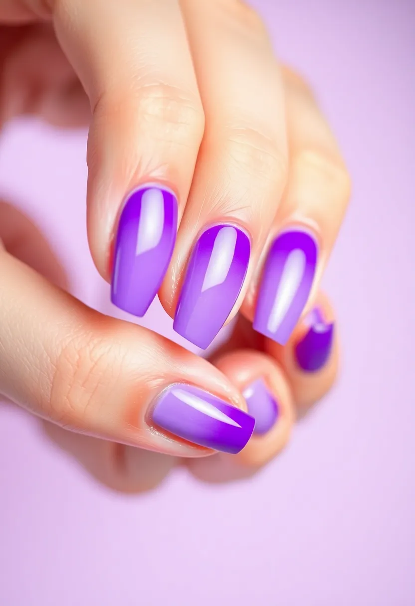 25 Mystical Purple Nail Ideas for Regal - 13. Regal Ombre